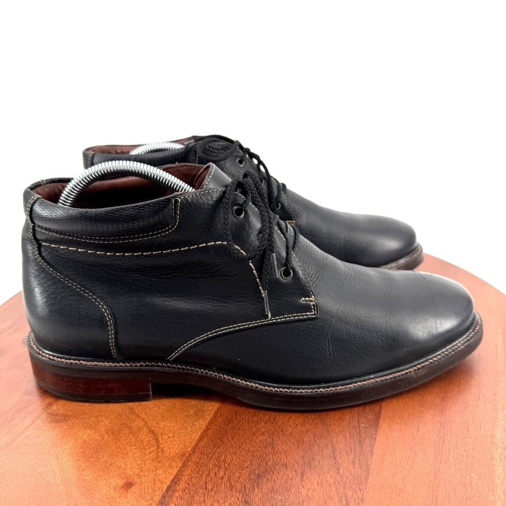 Johnston & Murphy J&M 1850 Chukka Boot Black Leather Lace Up Brazil Men's 10.5M